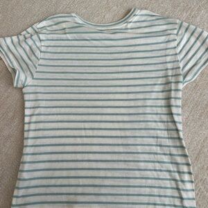 Vince Blue and White Striped Tee